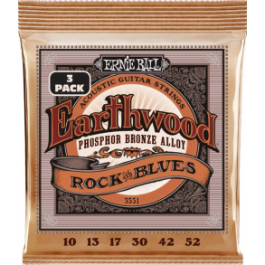 Ernie Ball 3551 Earthwood PSB Rock & Blues 3-pack